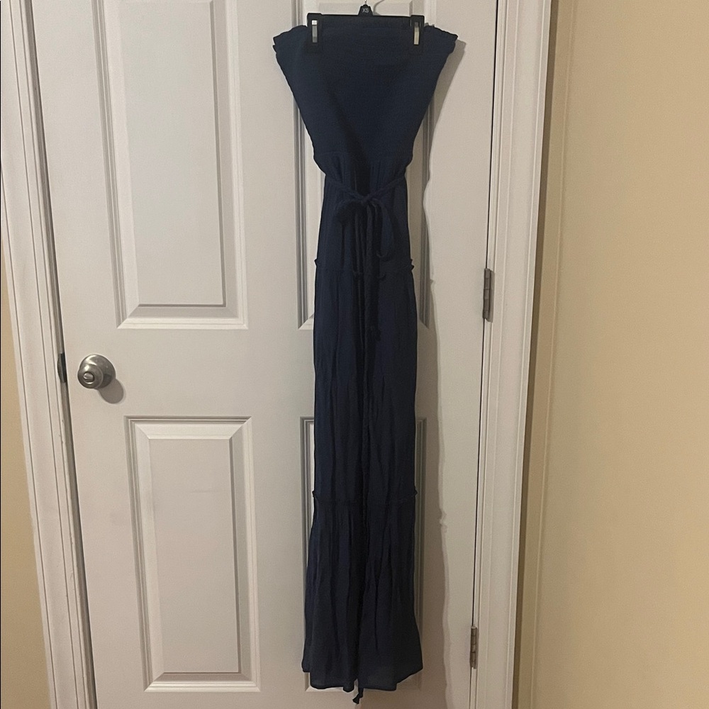 Elegant Navy Strapless Romper